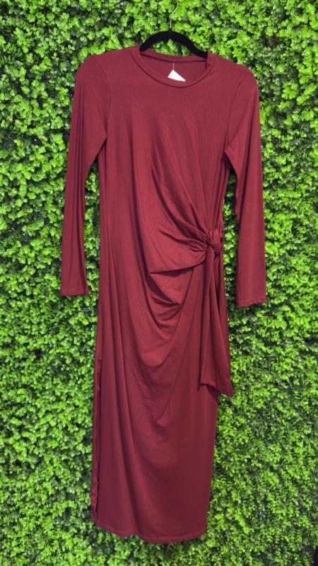 Vestido lazada manga larga 