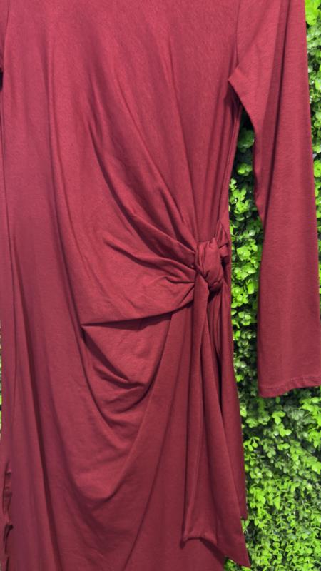 Vestido lazada manga larga 